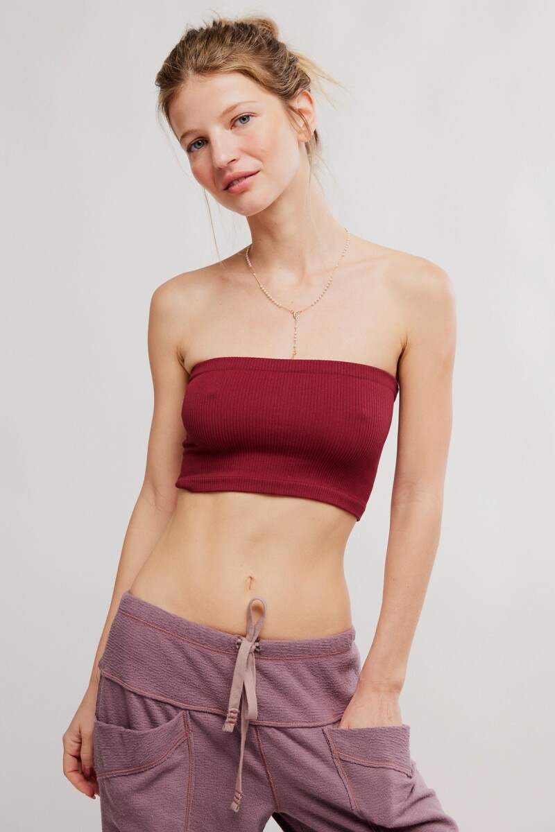 TOP BANDEAU AMELIA Bordo