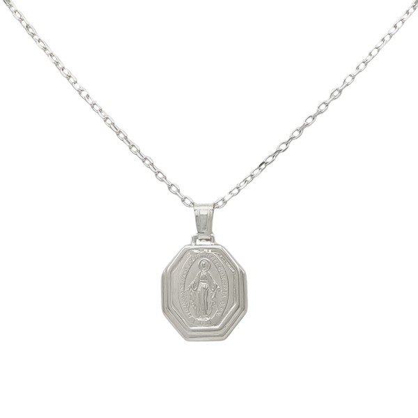 Dije Virgen Milagrosa-Plata 925-Sin piedra-CP3092 sinpiedra