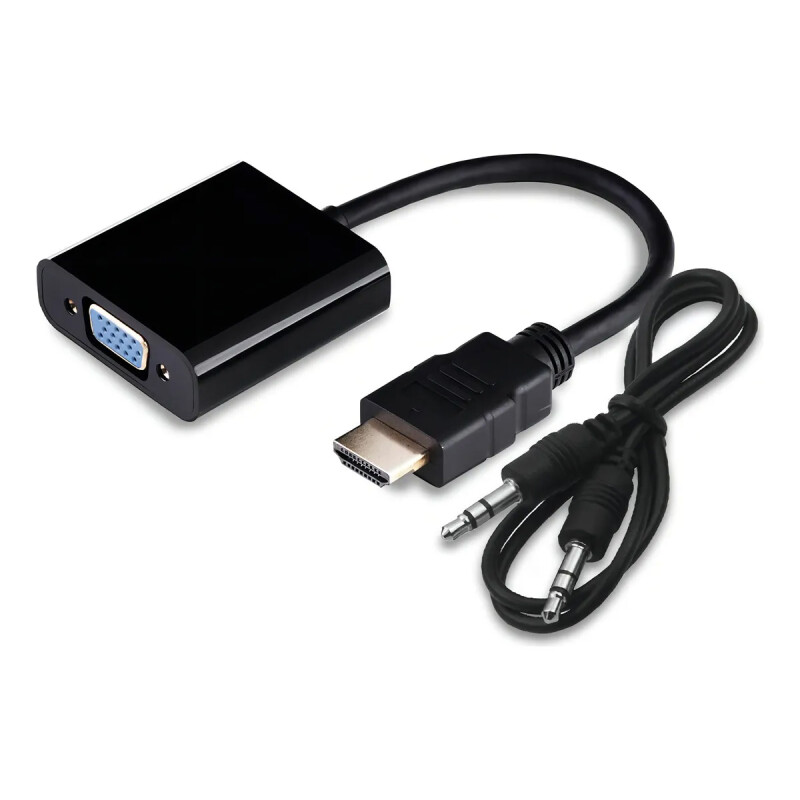 Cable Adaptador para PC HDMI Macho a VGA Hembra con audio Cable Adaptador para PC HDMI Macho a VGA Hembra con audio