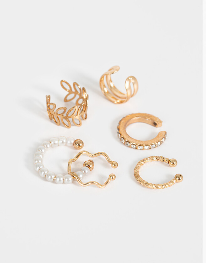 Bijou Cuff De metal Set De Earcuffs - Dorado