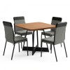 Juego de Comedor 4 sillas Duo + Mesa Atria Negro