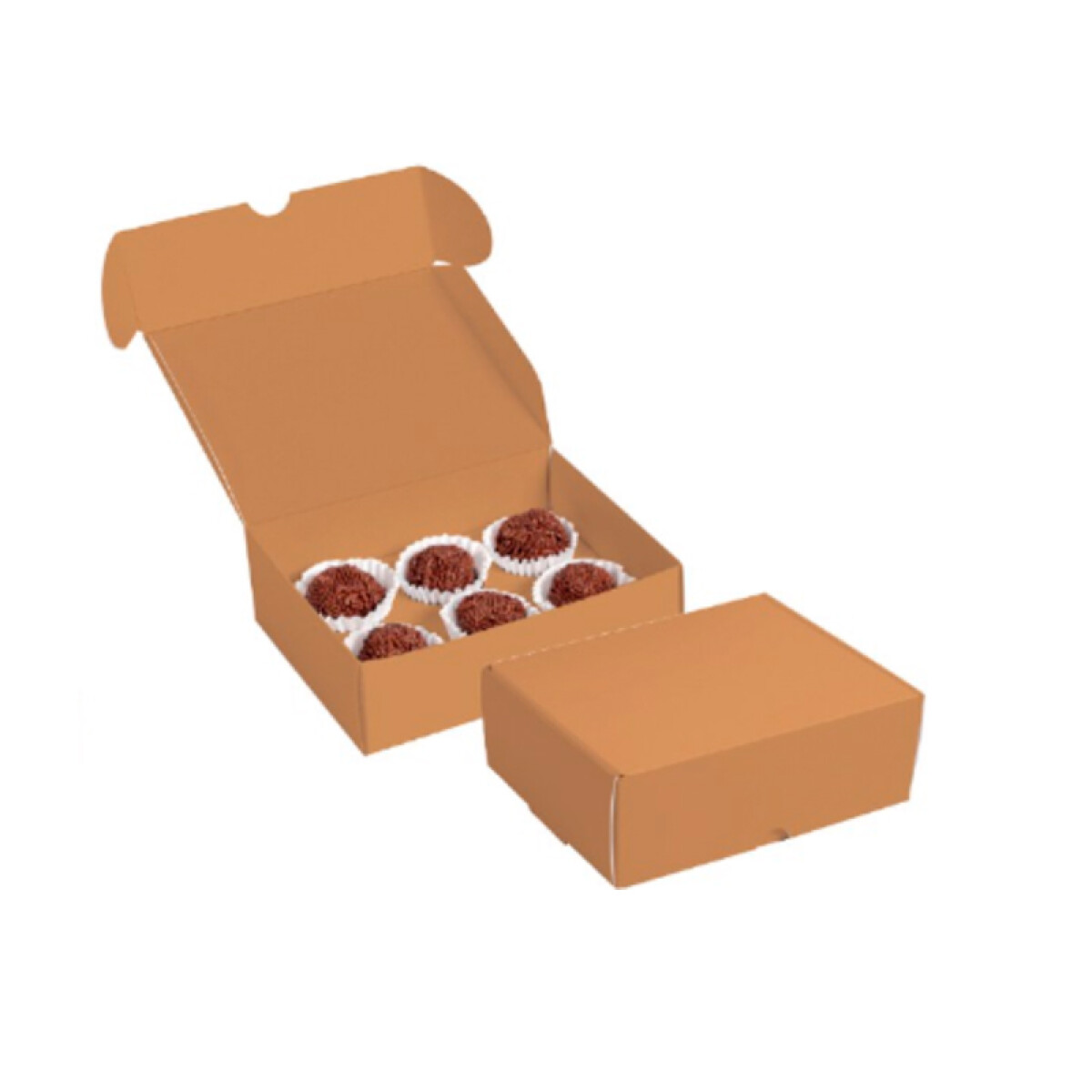 Caja para Brigadeiros Caramelo 13x10x4 cm x10 