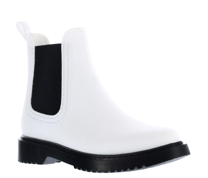 Bota GINA de lluvia con elastico lateral White