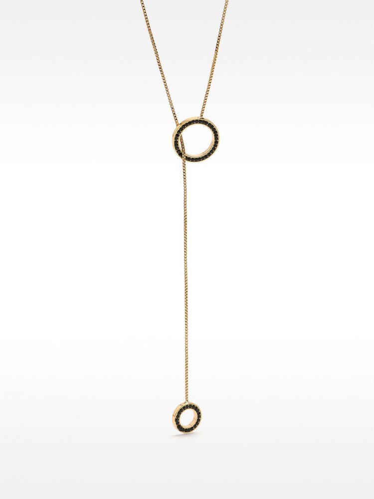 Collar De Aros Con Cristales negro