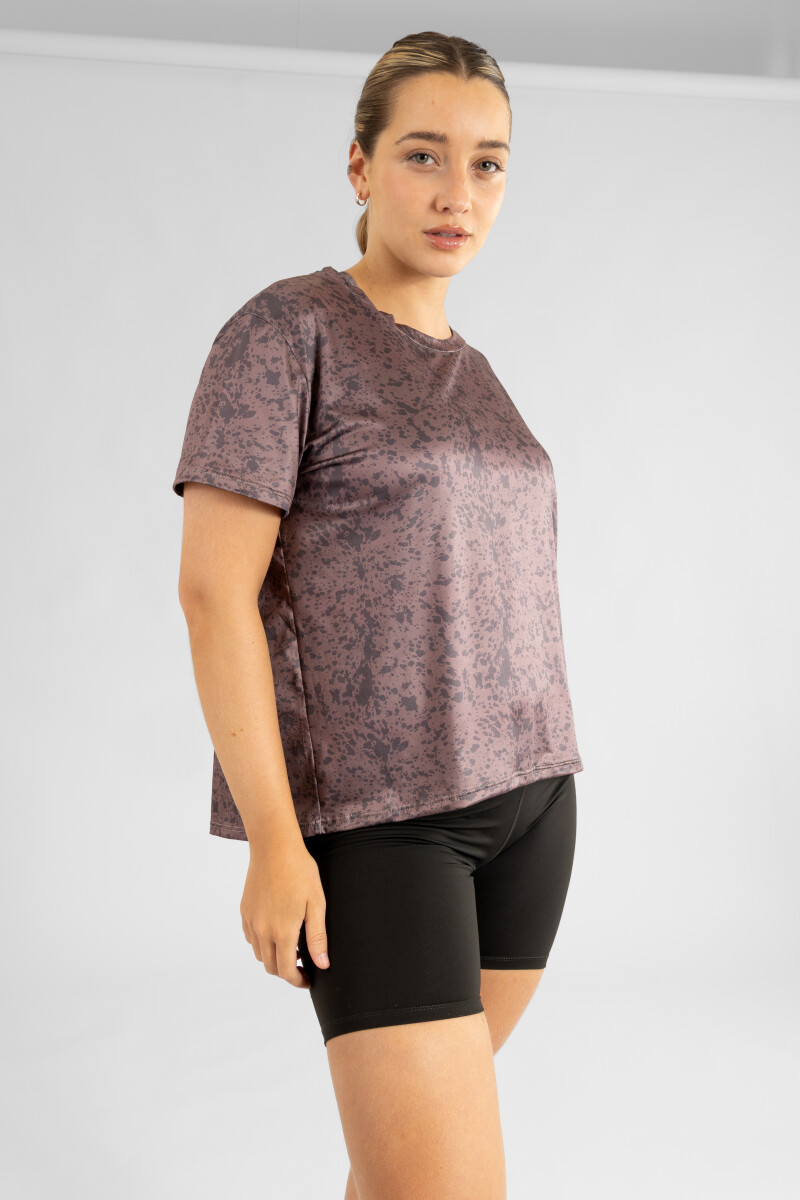 Style open back shirt Marron