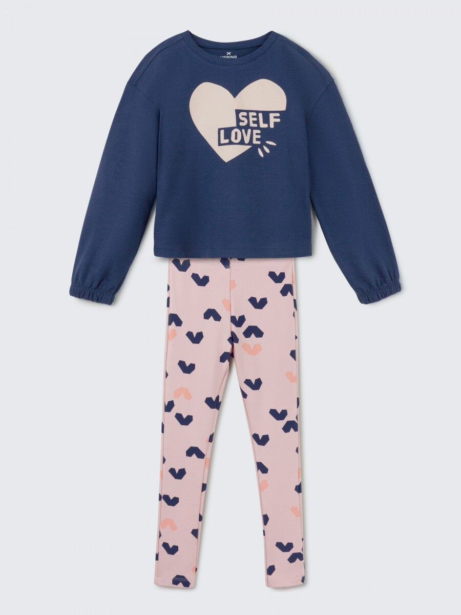 CONJUNTO INFANTIL CON ESTAMPA - AZUL 
