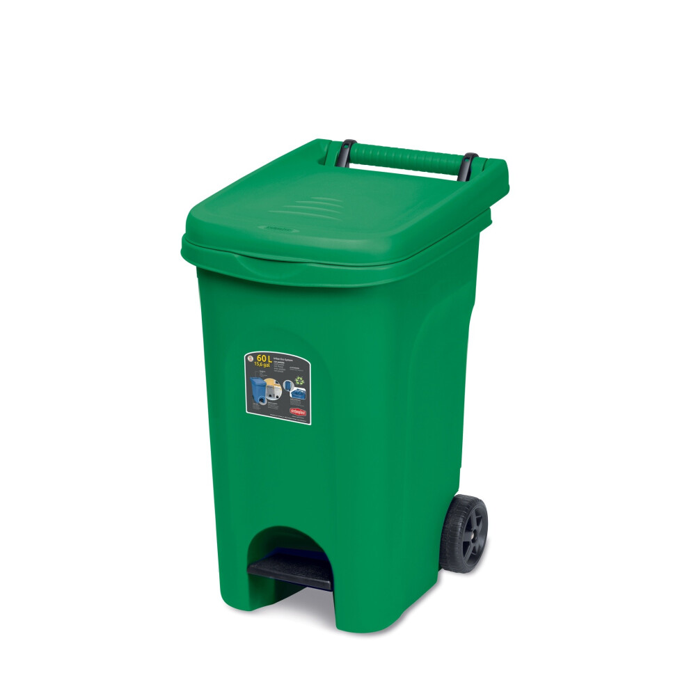 CONTENEDOR DE RESIDUOS STEFANPLAST 60LT VERDE CONTENEDOR DE RESIDUOS STEFANPLAST 60LT VERDE