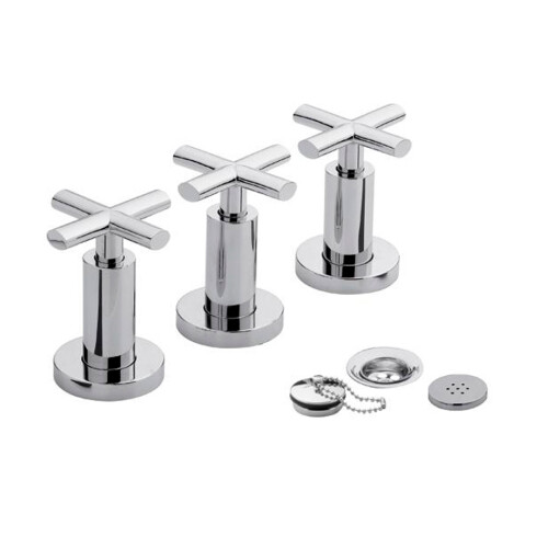 Griferia De Bidet Cromo Bimando Linea Nerea Fv 000