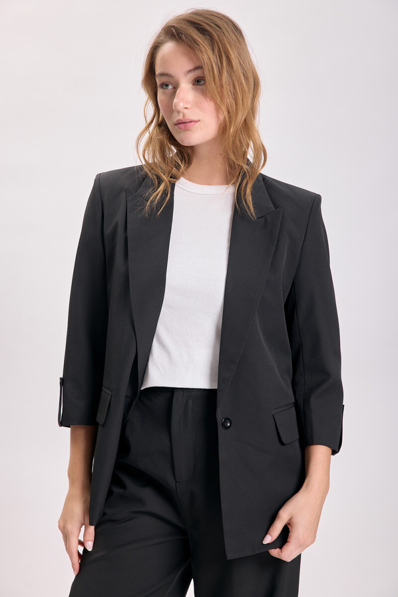 Blazer manga 3/4 - Negro 