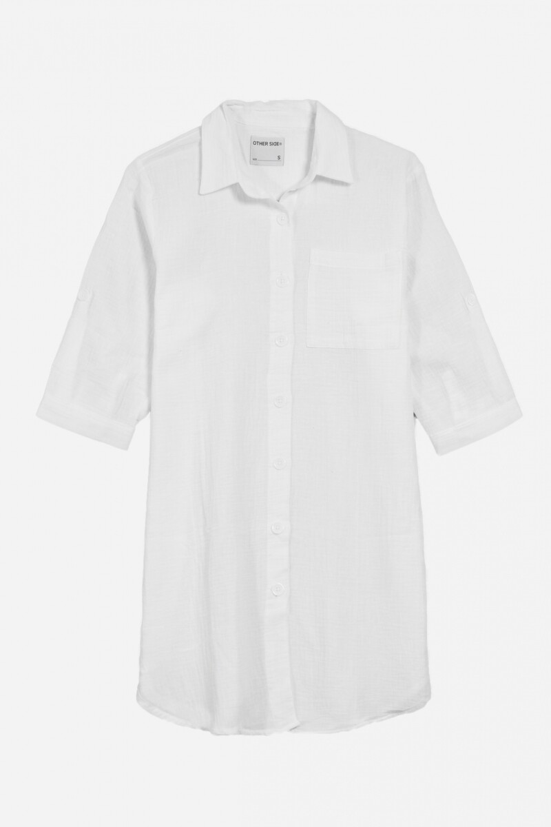 Camisa mangas 3/4 BLANCO