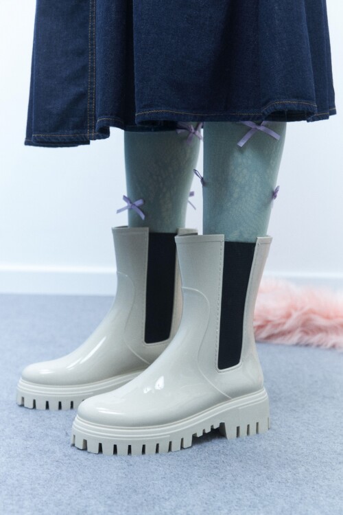 Botas de lluvia chunky crudo