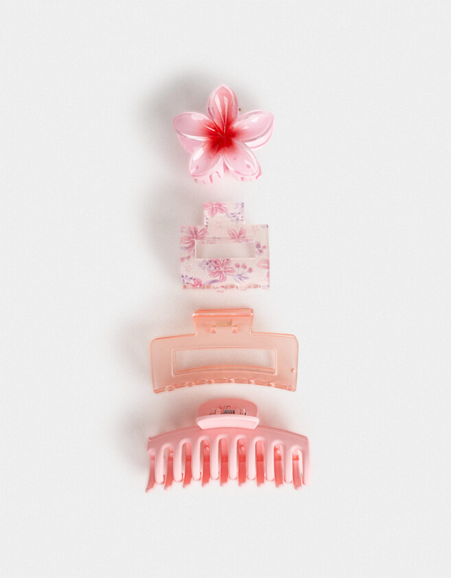Broches Sets Hawaianas Set De Broches - Rosa Claro