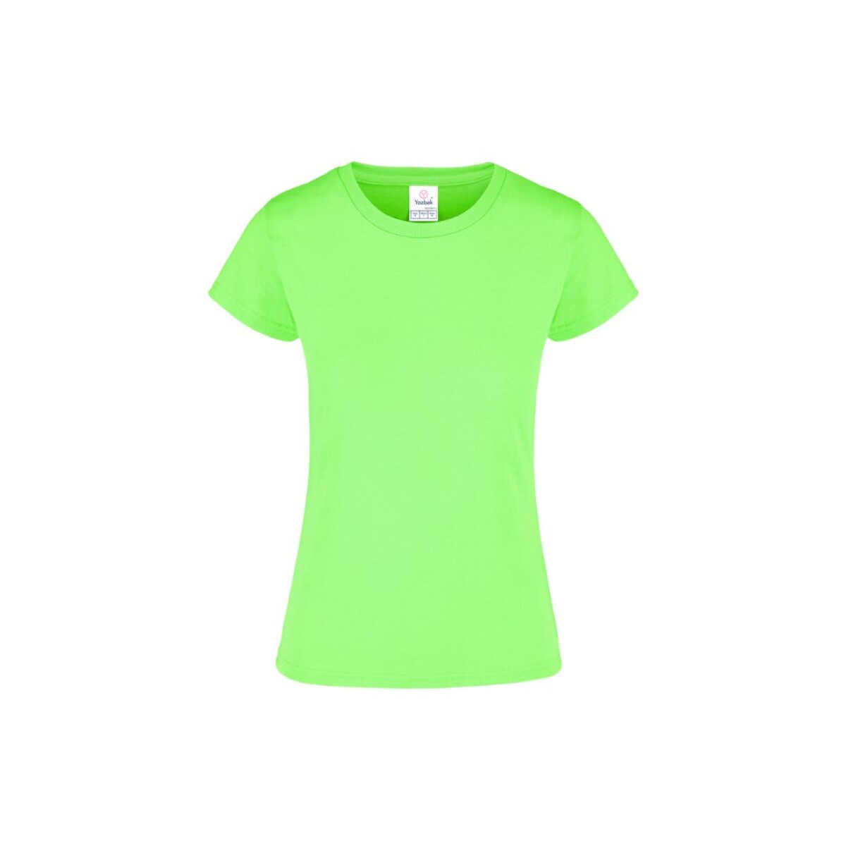 Camiseta jaspe a la base dama - Verde neón 