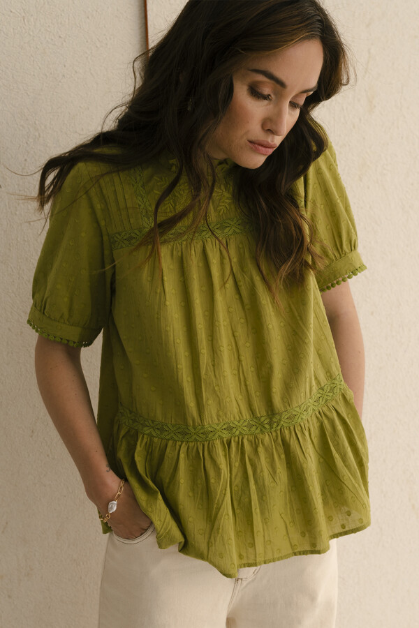 BLUSA PLUMETTIE OLIVA