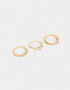 Sets Anillos Premium Gold Set De Anillos Oro Zirconia - Dorado