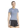 Polo Adizero E Tee Mujer Dark Grey