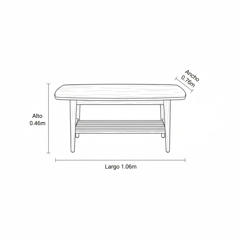 MESA CENTRO DOS NIVELES - MCH003/SE (CD) Unica