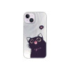 Protector para iPhone 13/14 plateado diseño gato animado Protector Para Iphone 13/14 Plateado Diseño Gato Animado
