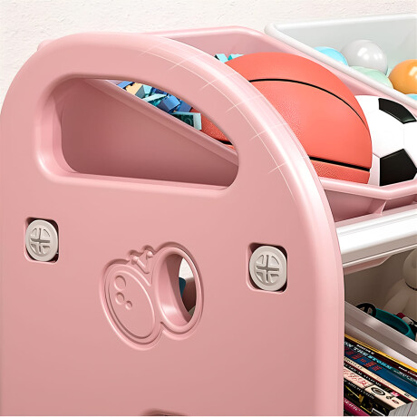 Organizador Estantería 6 Cajones Juguetes P/niños Rosa