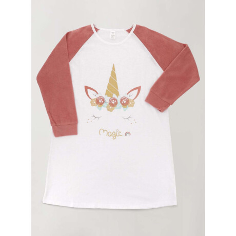 Nightsuit unicorn fleece Blanco