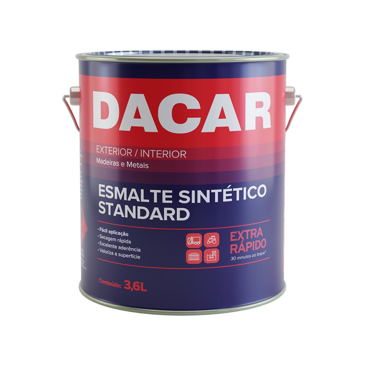 DACAR ESMALTE SINTETICO STANDARD BRILLANTE NEGRO 3.6 LTS 