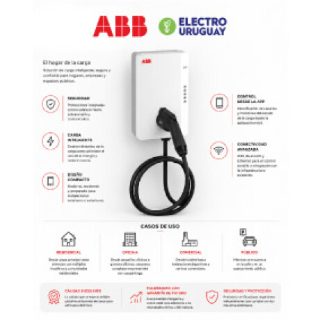 Cargador 7,4kW monofásico con cable Terra AC W7-G5-R-0 ABB Cargador 7,4kW monofásico con cable Terra AC W7-G5-R-0 ABB