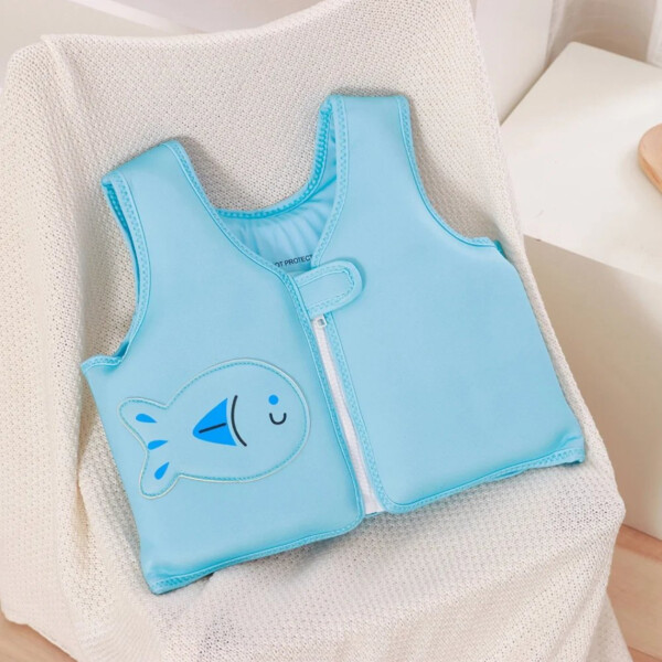 Chaleco Flotador Infantil 3D 19 KG Salvavidas Natacion NIños Variante Color Celeste