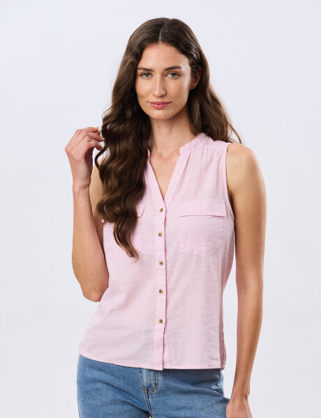 CAMISA DE LINO Rosa