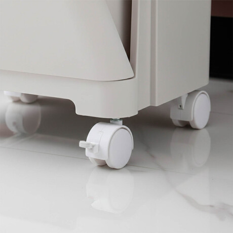 Tacho De Basura Papelera Contenedor C/ruedas 45 L Blanco