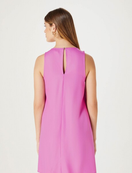 VESTIDO BÁSICO SIN MANGAS ROSA CHICLE