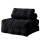 Sofá Sillón Cama Plegable Cloudnest + Almohada Living Negro