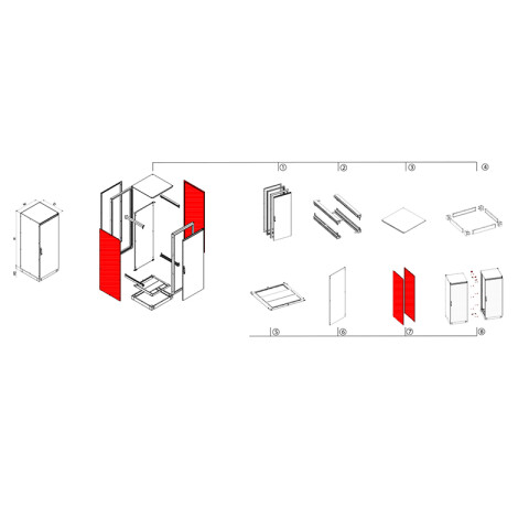 Kit 2 paneles laterales para tablero 2000X400mm TKP0030