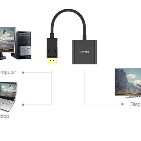 Adaptador Unitek Displayport a VGA (H) 001