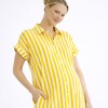 Camisa Maternal Pupa – Viscosa suave con bolsillos prácticos Estampa Amarilla