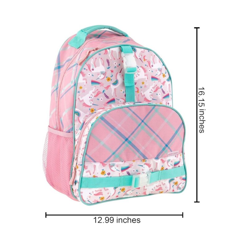 MOCHI.G.SJ Mochila Escolar Grande 48cmx16cmx40cm Stephen Joseph - Unicornio Rosa