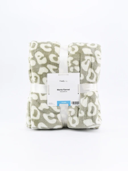 MANTA FLANNEL A PRINT 150X200CM 1 PZA (12) BEIGE
