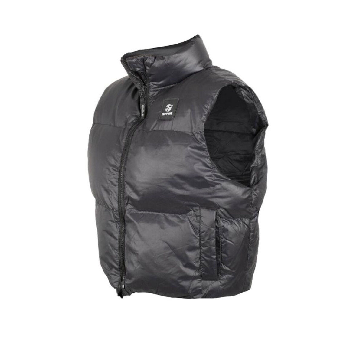CHALECO PUFFER CROPPED WMN negro - NEGRO 