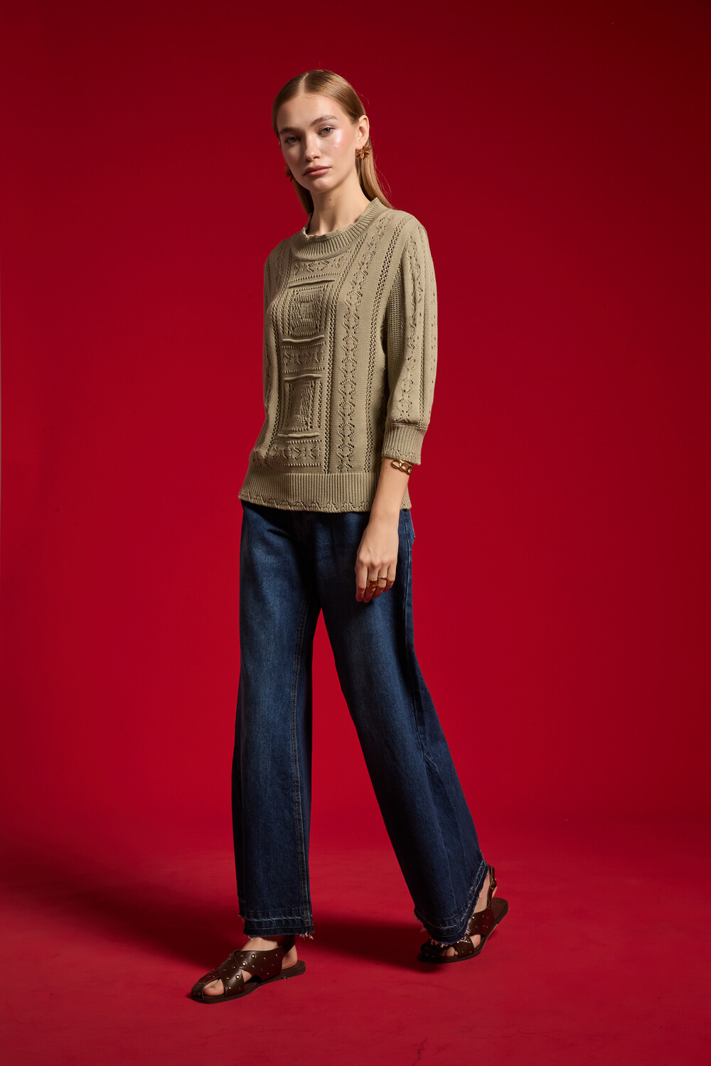 Sweater Stichom Verde Grisaceo