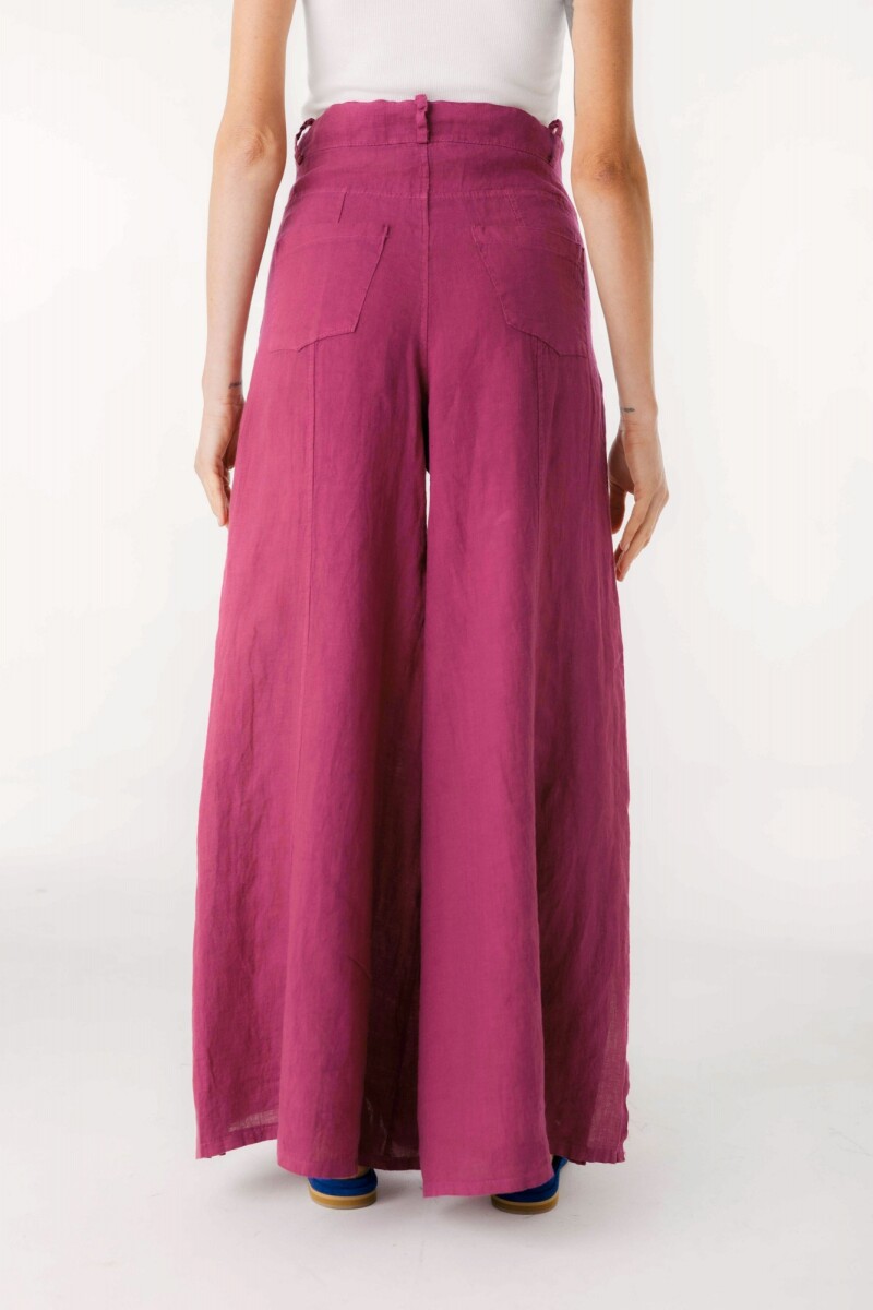 Pantalon Cuarzo Lino Magenta