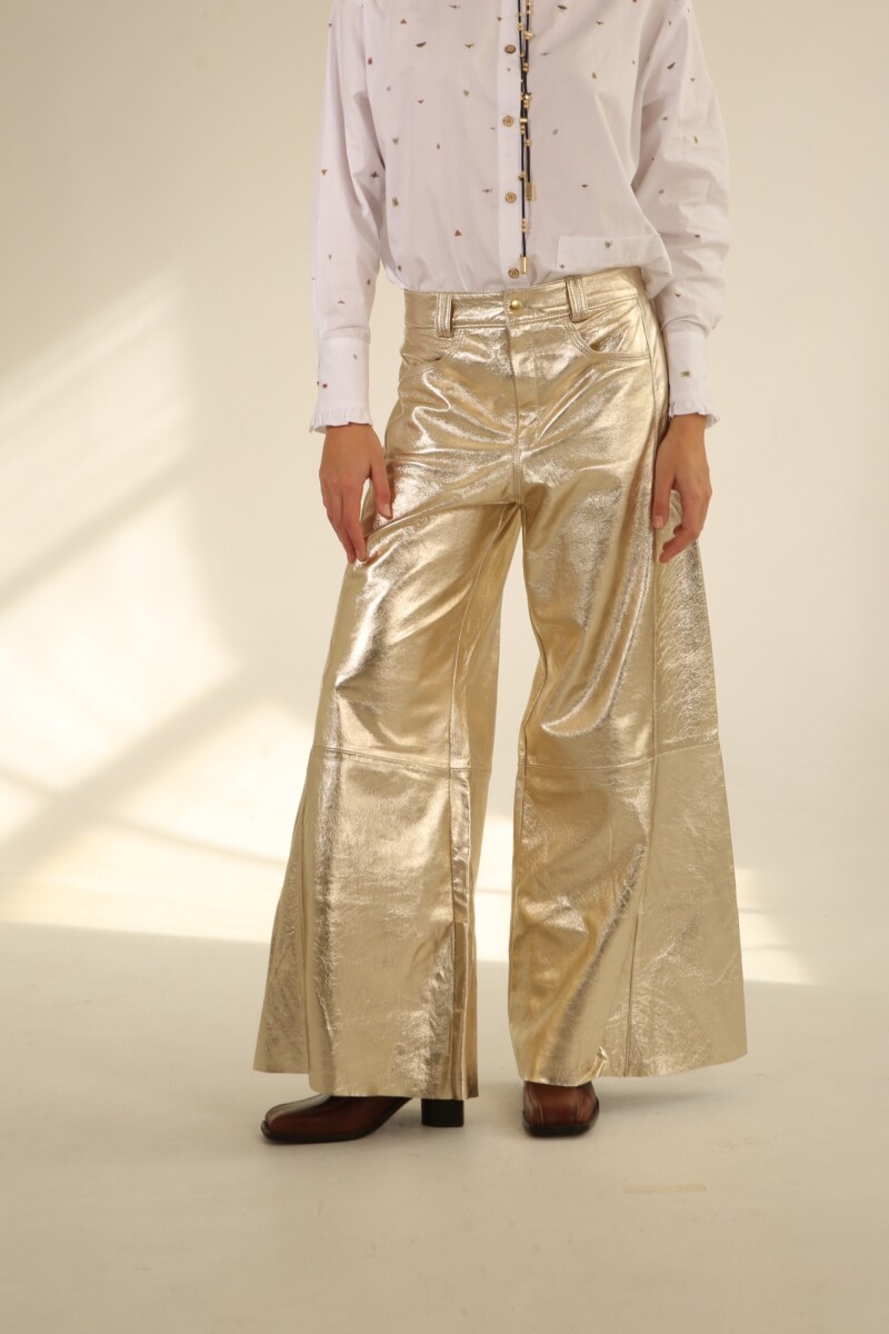 PANTALON WIDE XL COURO - Metalizado C