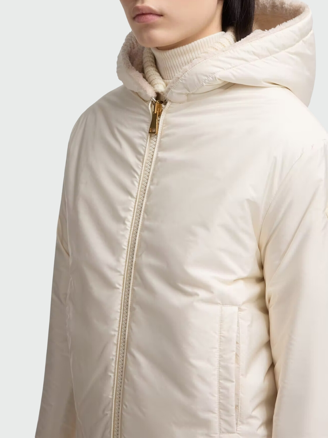 MONCLER - Buzo Acolchado Reversible Maglia Aperta Pistacho