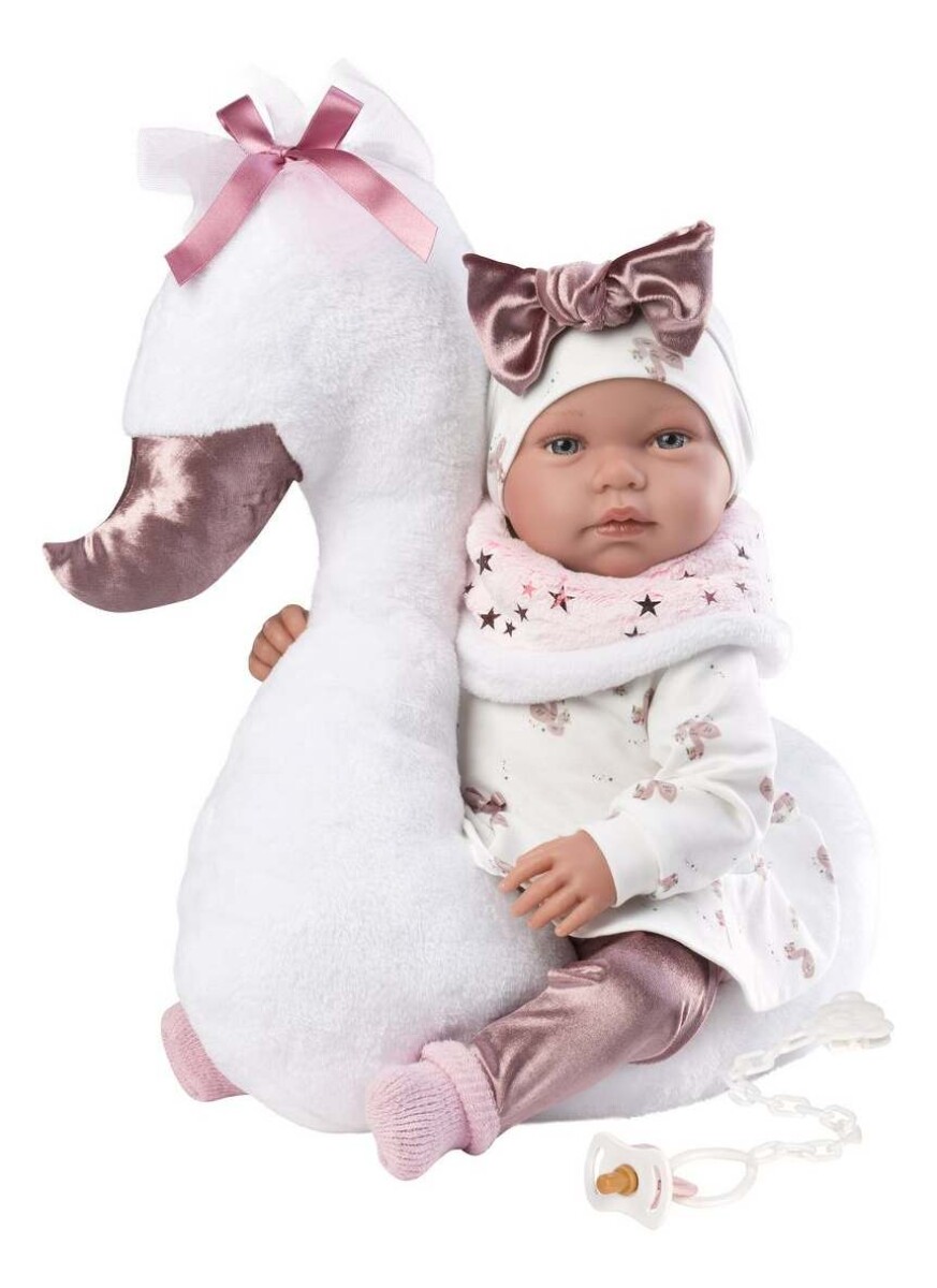 Muñeca Llorens Bebota Tina Recien Nacida 44cm Almohada Cisne - Diseño Tina Cisne 