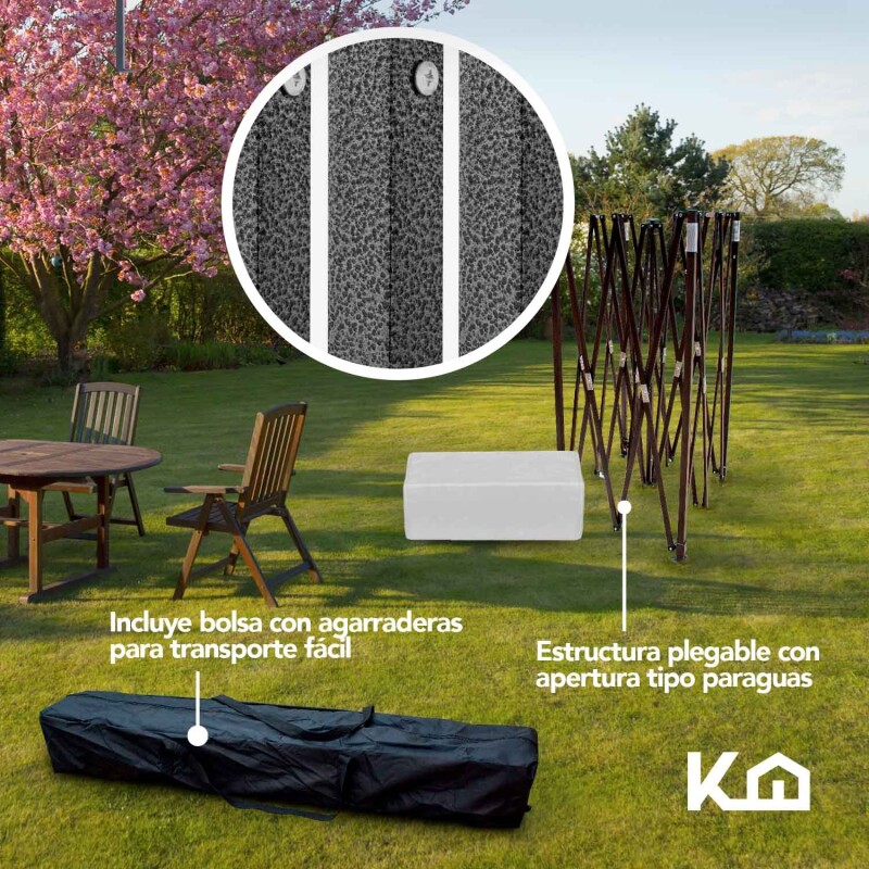 Gazebo reforzado toldo carpa con pared 3x3mt Blanco
