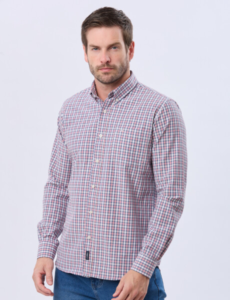CAMISA SPORT A CUADROS Rosa