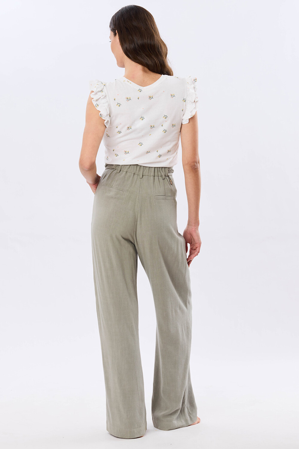 PANTALÓN DE LINO Verde