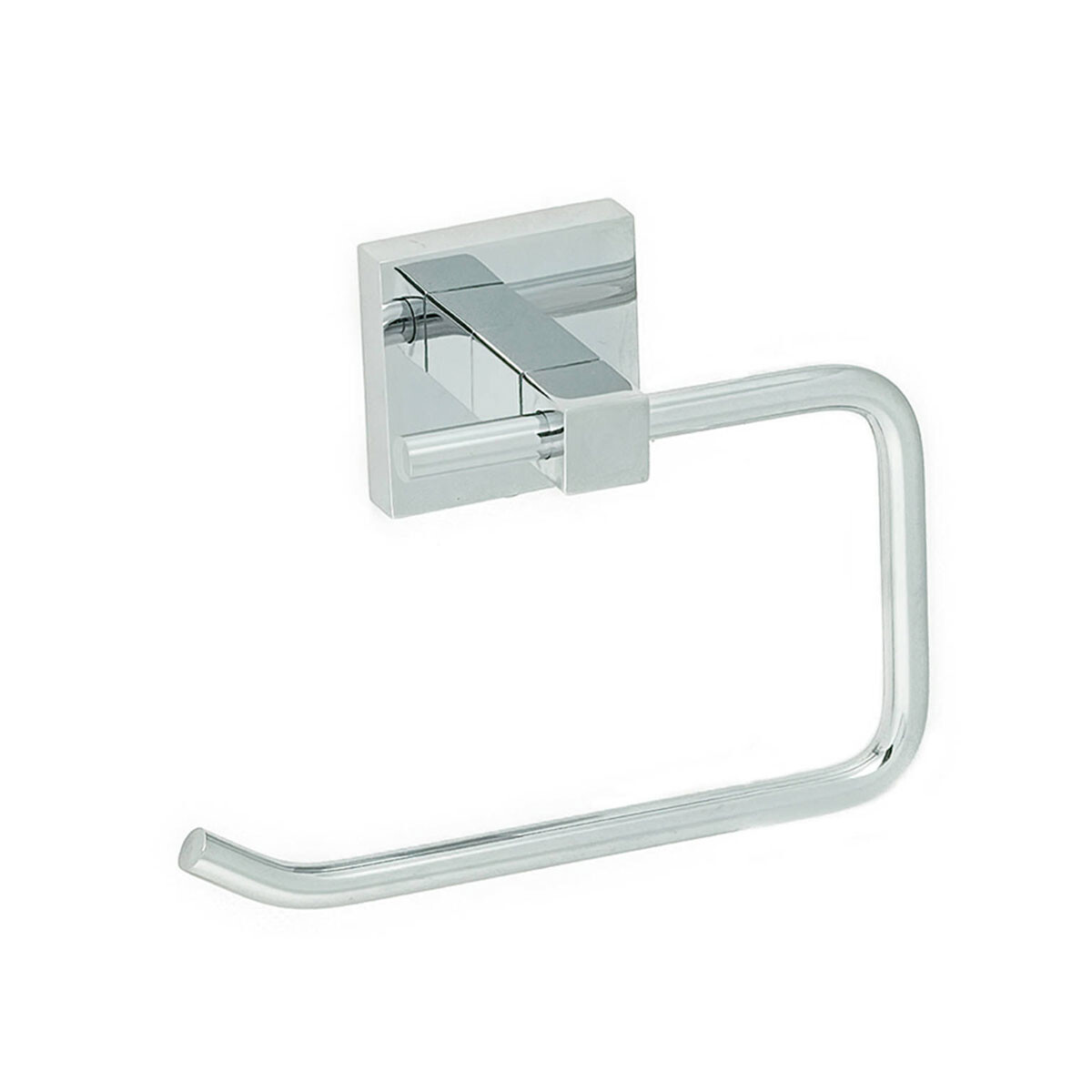 Porta Rollo Metalico Manchester Cromo Mate De Baño 