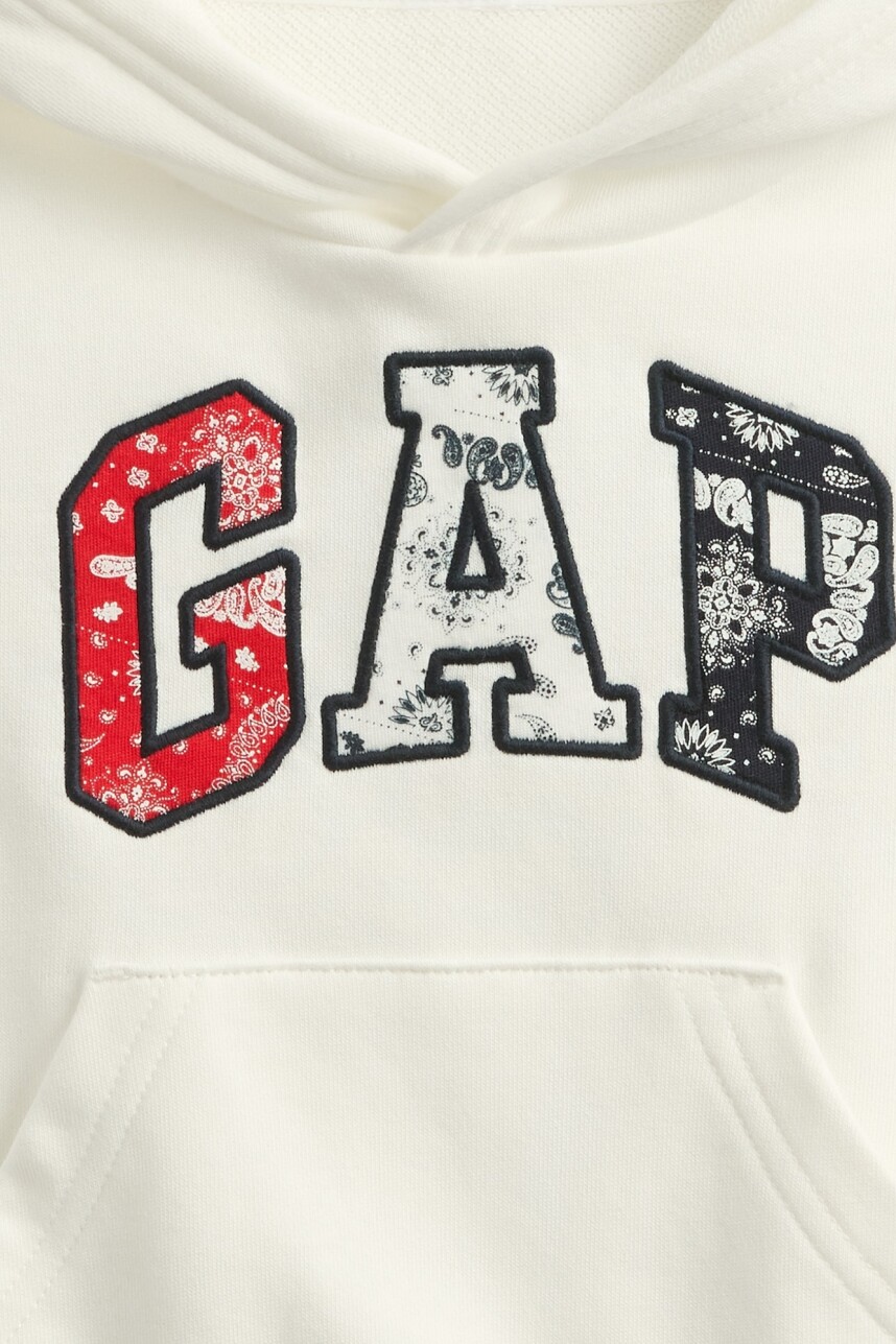 Buzo Canguro Sin Felpa Logo Gap Toddler Niño New Off White