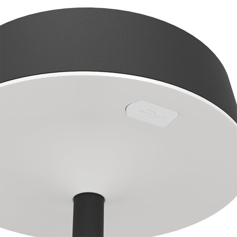 Lámpara de mesa negro solar-USB 3W 3 tonalidades EG3682