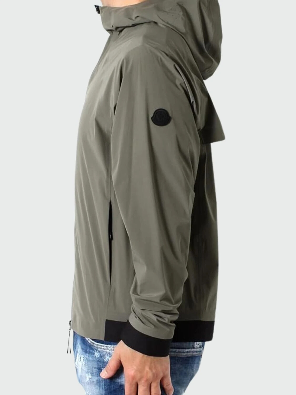 Moncler - Chaqueta rompevientos con capucha, KURZ Gris