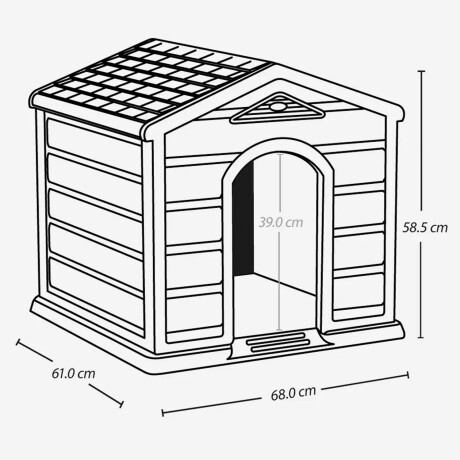 Casa para Perros Razas Pequeñas Rimax 68x58x61cm Casa para Perros Razas Pequeñas Rimax 68x58x61cm